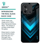 Vertical Blue Arrow Glass Case For Redmi 12C