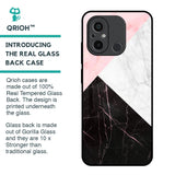 Marble Collage Art Glass Case For Redmi 12C