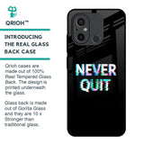 Never Quit Glass Case For Redmi 12C