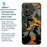 Camouflage Orange Glass Case For Redmi 12C