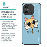 Adorable Cute Kitty Glass Case For Redmi 12C