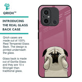 Funny Pug Face Glass Case For Redmi 12C