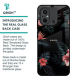 Tropical Art Flower Glass Case for Redmi 12C