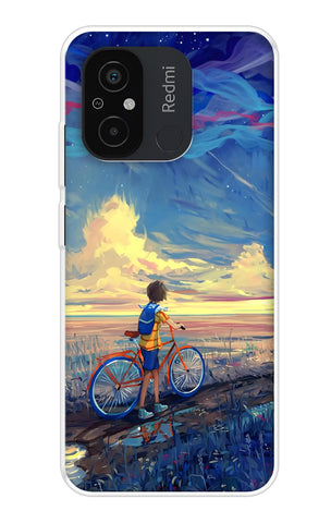Riding Bicycle to Dreamland Redmi 12C Back Cover