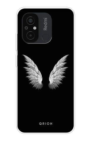 White Angel Wings Redmi 12C Back Cover