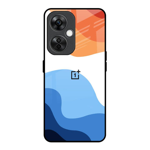 Wavy Color Pattern OnePlus Nord CE 3 Lite 5G Glass Back Cover Online