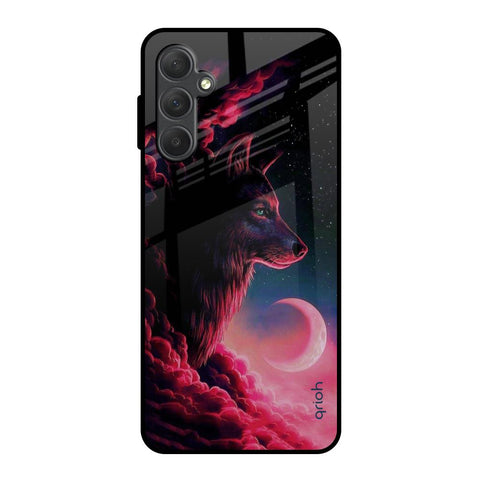 Moon Wolf Samsung Galaxy M54 5G Glass Back Cover Online