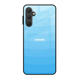 Wavy Blue Pattern Samsung Galaxy M54 5G Glass Back Cover Online