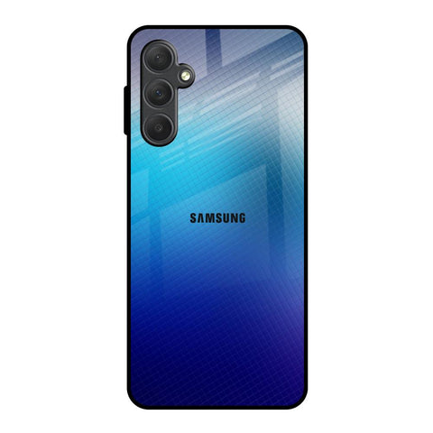 Blue Rhombus Pattern Samsung Galaxy M54 5G Glass Back Cover Online