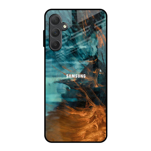 Golden Splash Samsung Galaxy M54 5G Glass Back Cover Online