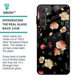 Black Spring Floral Glass Case for Samsung Galaxy M54 5G