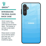 Wavy Blue Pattern Glass Case for Samsung Galaxy M54 5G