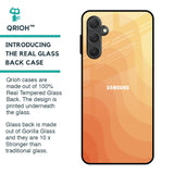 Orange Curve Pattern Glass Case for Samsung Galaxy M54 5G