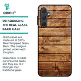 Wooden Planks Glass Case for Samsung Galaxy M54 5G