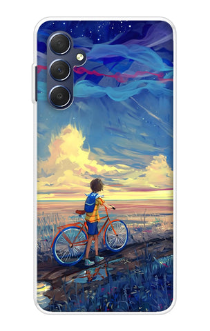 Riding Bicycle to Dreamland Samsung Galaxy M54 5G Back Cover