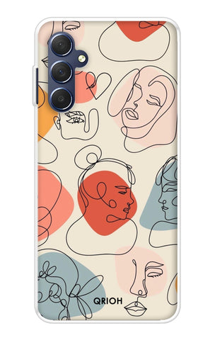 Abstract Faces Samsung Galaxy M54 5G Back Cover