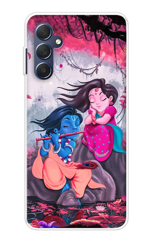 Radha Krishna Art Samsung Galaxy M54 5G Back Cover