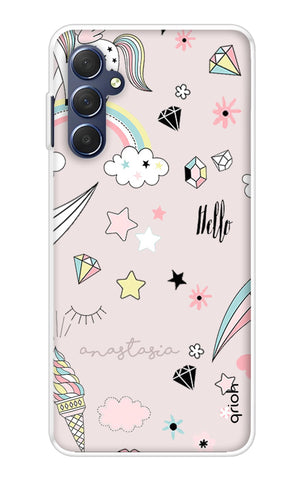 Unicorn Doodle Samsung Galaxy M54 5G Back Cover
