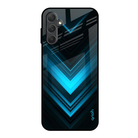 Vertical Blue Arrow Samsung Galaxy M14 5G Glass Back Cover Online