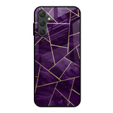 Geometric Purple Samsung Galaxy M14 5G Glass Back Cover Online