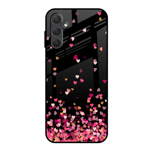 Heart Rain Fall Samsung Galaxy M14 5G Glass Back Cover Online