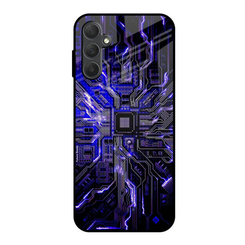 Techno Color Pattern Samsung Galaxy M14 5G Glass Back Cover Online