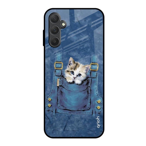 Kitty In Pocket Samsung Galaxy M14 5G Glass Back Cover Online