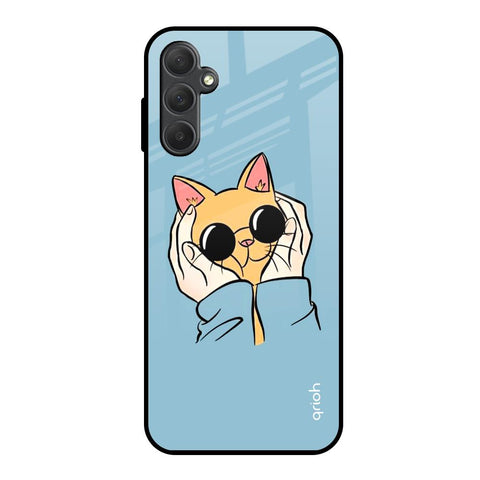 Adorable Cute Kitty Samsung Galaxy M14 5G Glass Back Cover Online