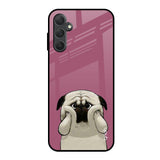 Funny Pug Face Samsung Galaxy M14 5G Glass Back Cover Online