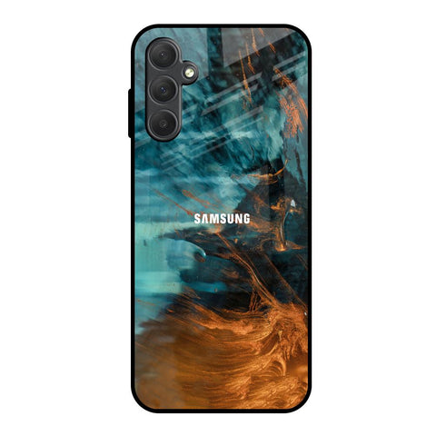 Golden Splash Samsung Galaxy M14 5G Glass Back Cover Online