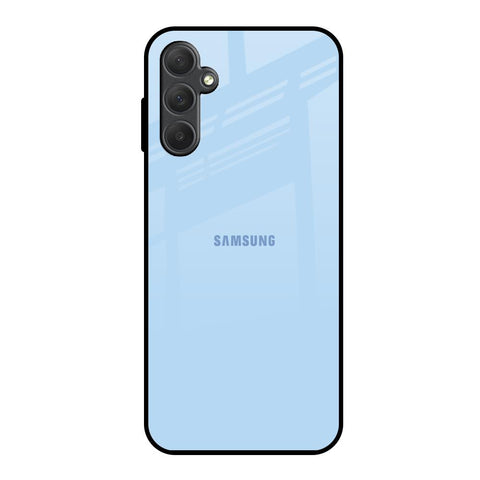 Pastel Sky Blue Samsung Galaxy M14 5G Glass Back Cover Online