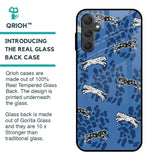 Blue Cheetah Glass Case for Samsung Galaxy M14 5G