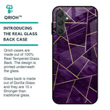 Geometric Purple Glass Case For Samsung Galaxy M14 5G