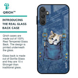 Kitty In Pocket Glass Case For Samsung Galaxy M14 5G