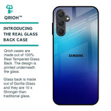 Blue Rhombus Pattern Glass Case for Samsung Galaxy M14 5G