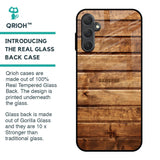 Wooden Planks Glass Case for Samsung Galaxy M14 5G