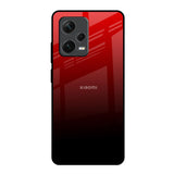 Maroon Faded Redmi Note 12 Pro 5G Glass Back Cover Online