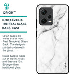 Modern White Marble Glass Case for Redmi Note 12 Pro 5G