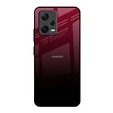 Wine Red Redmi Note 12 5G Glass Back Cover Online