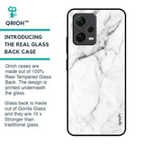 Modern White Marble Glass Case for Redmi Note 12 5G