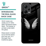 White Angel Wings Glass Case for Redmi Note 12 5G