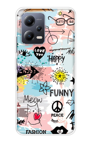 Happy Doodle Redmi Note 12 5G Back Cover