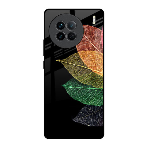 Colorful Leaves Vivo X90 5G Glass Back Cover Online