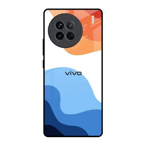 Wavy Color Pattern Vivo X90 5G Glass Back Cover Online