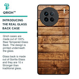 Wooden Planks Glass Case for Vivo X90 5G