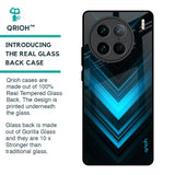 Vertical Blue Arrow Glass Case For Vivo X90 Pro 5G