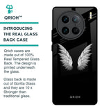 White Angel Wings Glass Case for Vivo X90 Pro 5G