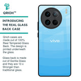 Wavy Blue Pattern Glass Case for Vivo X90 Pro 5G