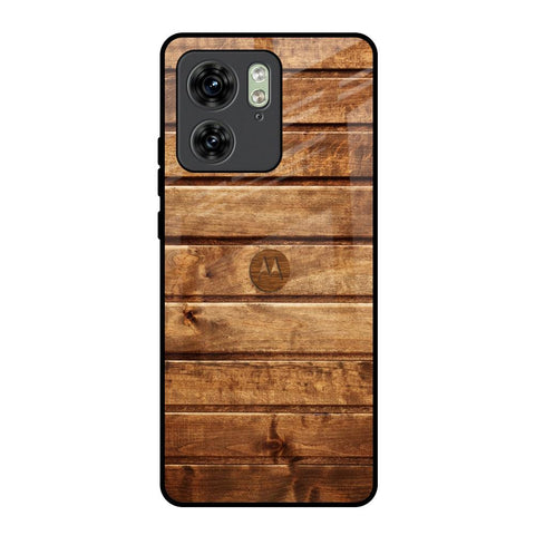 Wooden Planks Motorola Edge 40 Glass Back Cover Online