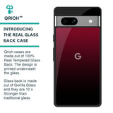 Wine Red Glass Case For Google Pixel 7A